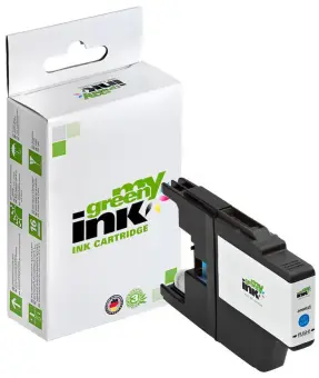 Kompatibel zu Brother LC1220C LC1240C Cyan ca. 600 Seiten, (My Green) 