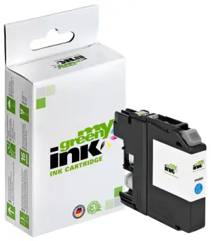 Kompatibel zu Brother LC123C Cyan ca. 600 Seiten, (My Green) 