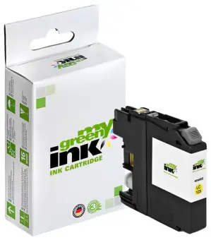 Alternativ Tintenpatrone für Brother LC125Y Yellow ca. 1.200 Seiten  (My Green Toner) 
