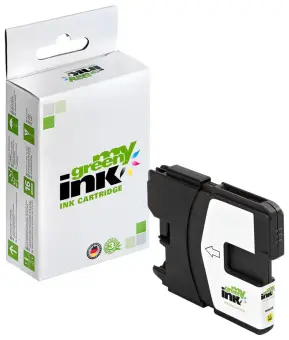 Alternativ Tintenpatrone für Brother LC980Y LC1100Y Yellow ca. 700 Seiten  (My Green Toner) 