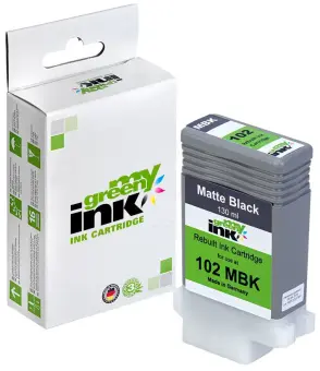 Alternativ Tintenpatrone für Canon 0894B001 PFI102MBK Schwarz ca. 130 ml  (My Green Toner) 