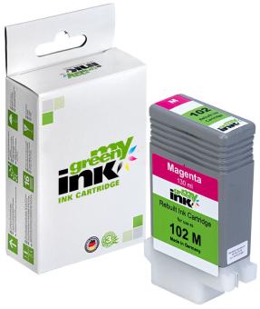 My Green Toner Tintenpatrone für Canon 0897B001 PFI-102M Magenta ca. 130 ml 