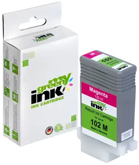 Alternativ Tintenpatrone für Canon 0897B001 PFI-102M Magenta ca. 130 ml  (My Green Toner) 