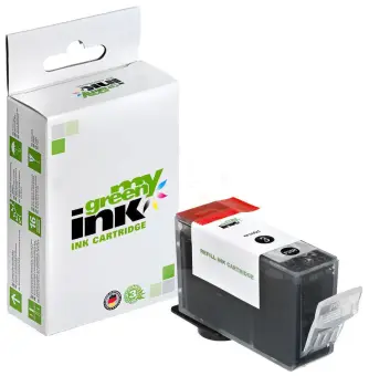 Kompatibel zu Canon BCI-3BK Schwarz ca. 500 Seiten, (My Green) 