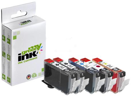 My Green Toner Tintenpatrone für Canon CLI8MP Green KIT(2*BK+ C+M+Y) 