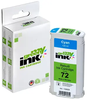 Kompatibel zu HP 72 C9371A Cyan ca. 130 ml (My Green) 
