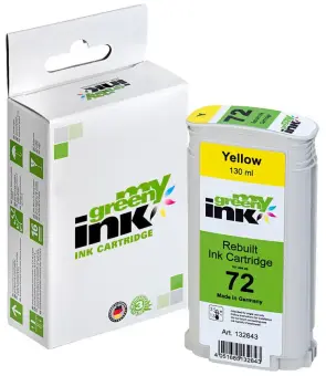 Alternativ Tintenpatrone für HP C9373A No. Yellow HP72 ca. 130 ml  (My Green Toner) 