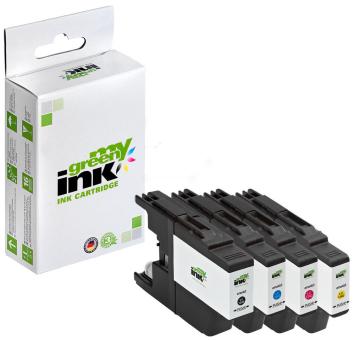 My Green Toner 4 Druckerpatronen für Brother LC1240VAL ca. 4 x 600 Seiten, BK+C+M+Y 