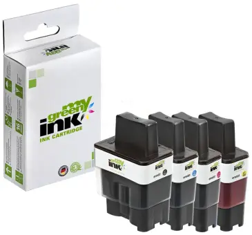 Kompatibel zu Brother LC900VAL Green KITBK+ C+M+Y (My Green) 