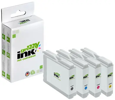 Kompatibel zu Brother LC-970VAL Green KIT BK+ C+M+Y (My Green) 