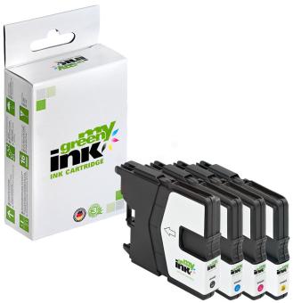 My Green Toner Tintenpatrone/n für Brother LC985VAL Green KIT(BK+ C+M+Y) 