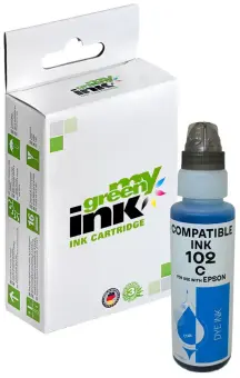 Alternativ Tintenflasche für Canon C13T03R240 / 102 Cyan Inhalt 70 ml  (My Green Toner) 