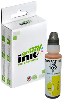 Kompatibel zu Tintenflasche für Canon C13T03R440 / 102 Gelb Inhalt 70 ml (My Green Toner) 