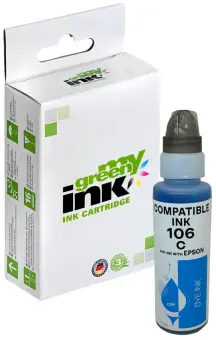 Alternativ Tintenflasche für Epson C13T00R240 / 106 Cyan Inhalt 70 ml  (My Green Toner) 