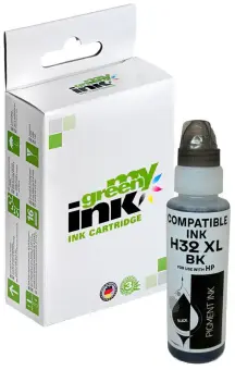 Kompatibel zu Tintenflasche für HP32XL 1VV24AE Schwarz Inhalt 100 ml (My Green) 