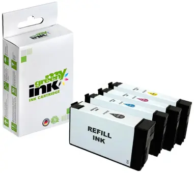 Kompatibel zu Epson 35XL C13T35994010 Multipack BK+C+M+Y 1 x 45 ml 3 x 23 ml  ca. 1 x 2.600 Seiten ca. 3 x 1.900 Seiten(My Green Toner) 