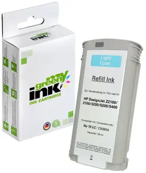 Kompatibel zu HP70 C9390A Light Cyan 130 ml (My Green Toner) 