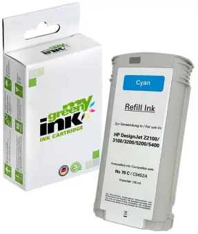 Kompatibel zu HP70 C9452A Cyan 130 ml(My Green Toner) 