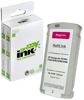Kompatibel zu HP70 C9453A Magenta 130 ml(My Green Toner) 