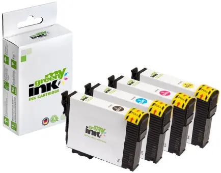 Alternativ Tintenpatrone für Epson 604XL 3x350 C13T10H64010 KIT(BK+C+M+Y) ca. 1x500 Ca.  (My Green Toner) 