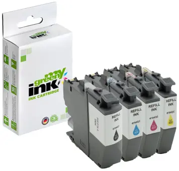 Kompatibel zu Brother LC422VAL Multipack BK+C+M+Y 4 x ca. 550 Seiten, (My Green) 
