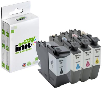 My Green Toner Tintenpatrone für Brother LC-422XLVAL KIT (BK+ C+M+Y) 1 x 3.000 Seiten 3 x ca. 1.500 Seiten 