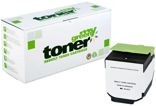 Alternativ Toner für Lexmark 70C0X10 Schwarz ca. 8.000 Seiten  (My Green Toner) 