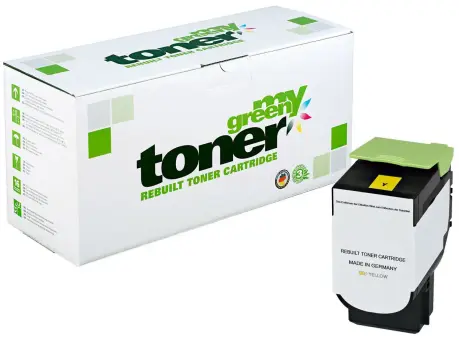 Alternativ Toner für Lexmark 80C2HY0 Yellow ca. 3.000 Seiten  (My Green Toner) 