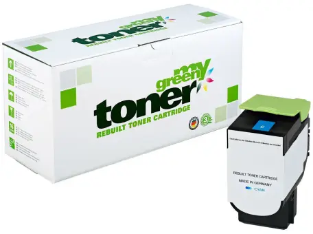 Alternativ Toner für Lexmark 80C2SC0 Cyan ca. 2.000 Seiten  (My Green Toner) 