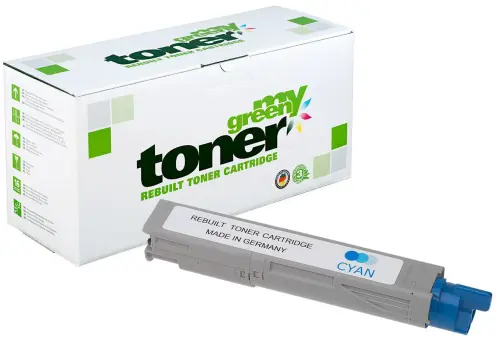 Alternativ Toner für Oki 43459331 Cyan ca. 2.500 Seiten  (My Green Toner) 