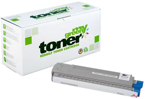Alternativ Toner für Oki 43487712[HC] Schwarz[HC] ca. 9.000 Seiten  (My Green Toner) 