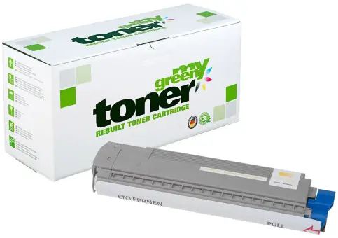 Alternativ Toner für Oki 44643001 Yellow ca. 7.300 Seiten  (My Green Toner) 