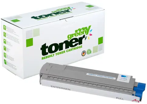 Alternativ Toner für Oki 44643003 Cyan ca. 7.300 Seiten  (My Green Toner) 