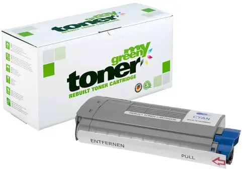 Alternativ Toner für Oki 46507615 Cyan ca. 11.500 Seiten  (My Green Toner) 