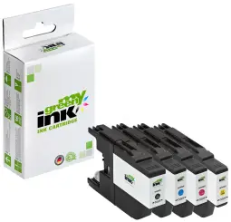 Kompatibel zu Brother LC1240VAL ca. 4 x 600 Seiten, BK+C+M+Y (My Green) 