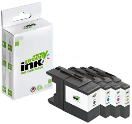 Kompatibel zu Brother LC1280VAL Green KIT BK+ C+M+Y (My Green) 