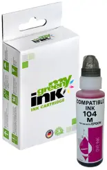 Kompatibel zu Tintenflasche für Epson 104 C13T00P340 Magenta Inhalt 65 ml (My Green Toner) 