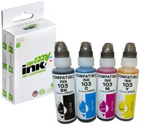 My Green Toner Tintenflasche für Epson C13T00S64A / 103 KIT(BK+ C+M+Y) Inhalt 4*70 ml 