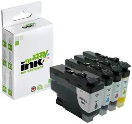 Alternativ Tintenpatrone für Brother LC-3239VAL Multipack BK+C+M+Y  ca. 1 x 6.000  ca. 5.000 Seiten  (My Green Toner) 